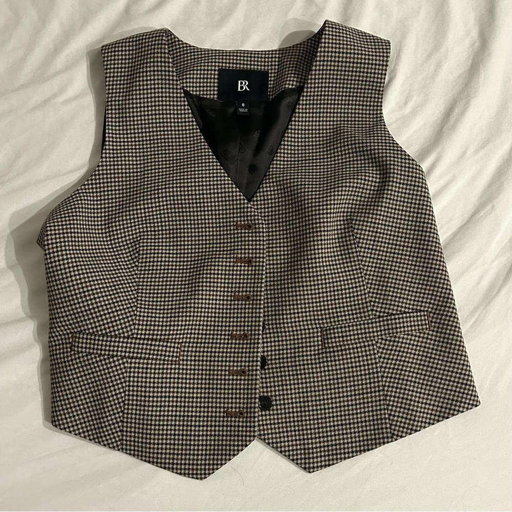 Siena Italian wool suit vest in plaid